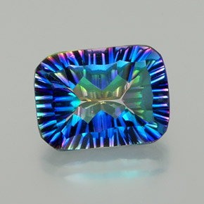 9.47 карата, натуральный Радужный верх Мистический кварц, Изумрудная огранка, VVS-VS