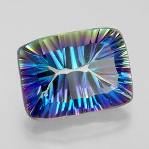 10.34 карата, натуральный Радужный верх Мистический кварц, Огранка Багет, VVS-VS