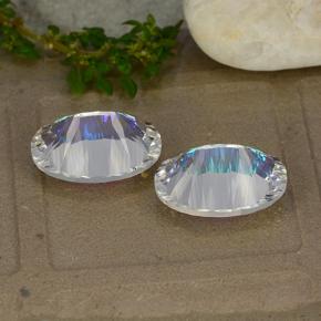 10.68 карата, натуральный Многоцветный Мистический кварц, Огранка Овал, VVS-VS