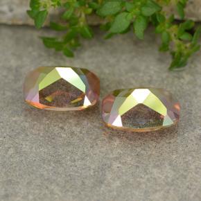 3.46 карата, натуральный Многоцветный Мистический кварц, Подушка Крой, VVS-VS