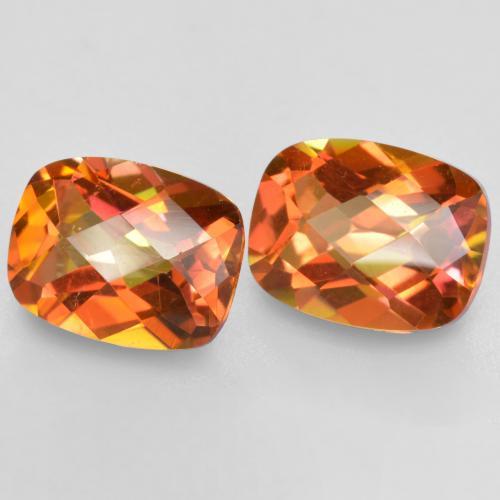 Натуральный многоцветный мистик-кварц 3,72 карата подушка крой, VVS-VS
