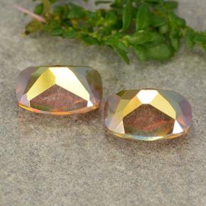 3.53 карата, натуральный Многоцветный Мистический кварц, Подушка Крой, VVS-VS