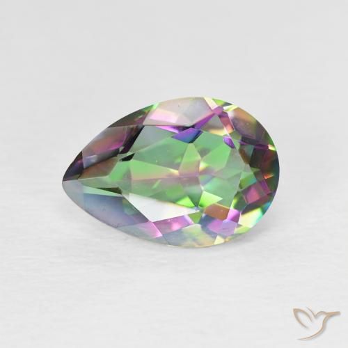 1.94ct Натуральный Многоцветный Мистический кварц, Форма груши, VVS-VS