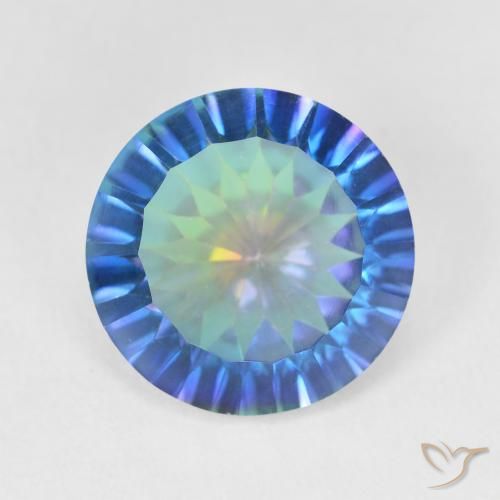 5.08ct Натуральный Многоцветный Мистический кварц, Круглый, VVS-VS