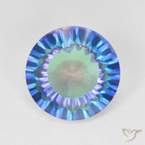 5.29ct Натуральный Многоцветный Мистический кварц, Круглый, VVS-VS
