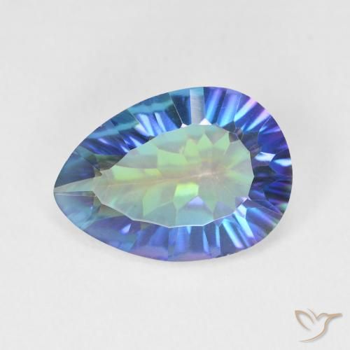 4.36ct Натуральный Многоцветный Мистический кварц, Форма груши, VVS-VS