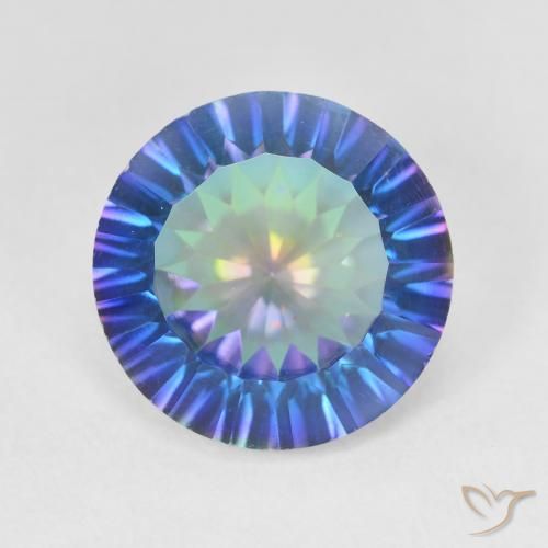 5.48ct Натуральный Многоцветный Мистический кварц, Круглый, VVS-VS