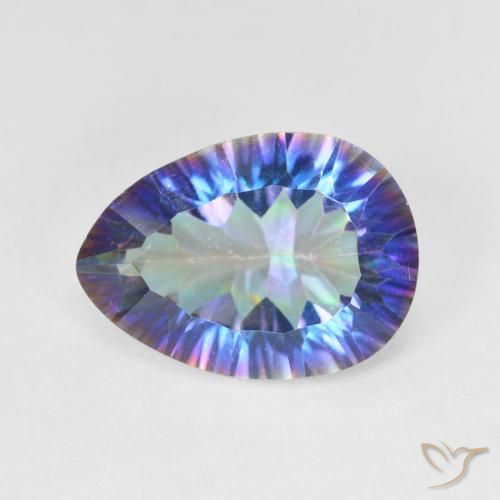 4.78ct Натуральный Многоцветный Мистический кварц, Форма груши, Чистота VS