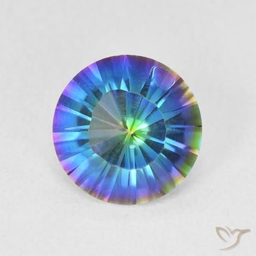 1.53ct Натуральный Многоцветный Мистический кварц, Круглый, Чистота VVS