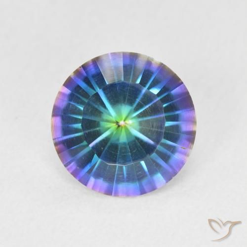 1.59ct Натуральный Многоцветный Мистический кварц, Круглый, Чистота VVS