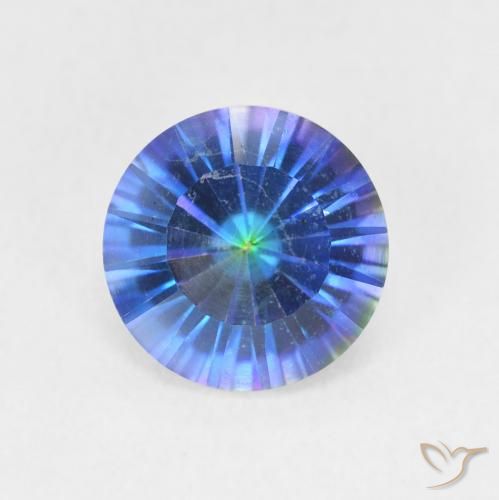 1.65ct Натуральный Многоцветный Мистический кварц, Круглый, VVS-VS