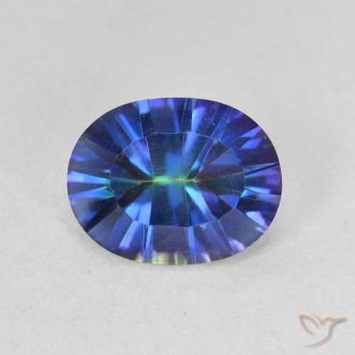 1.75ct Натуральный Многоцветный Мистический кварц, Овал, VVS-VS