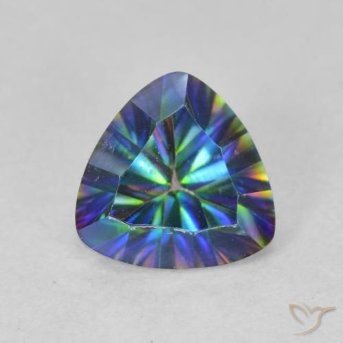 1.02ct Натуральный Многоцветный Мистический кварц, Триллион, Чистота VS