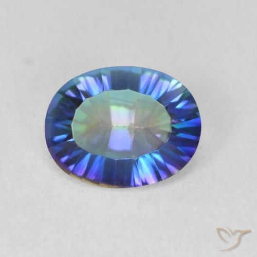 1.62ct Натуральный Многоцветный Мистический кварц, Овал, Чистота VS
