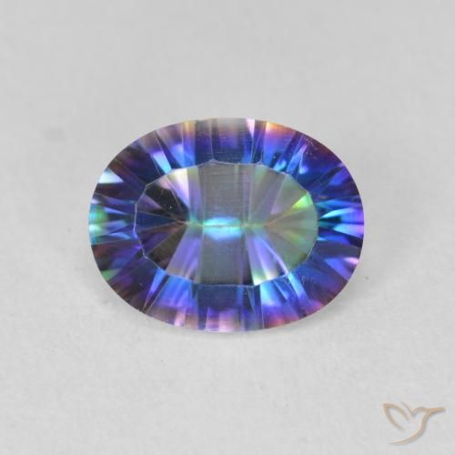 1.64ct Натуральный Многоцветный Мистический кварц, Овал, Чистота VS
