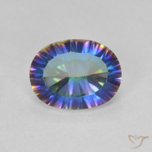 1.64ct Натуральный Многоцветный Мистический кварц, Овал, VVS-VS