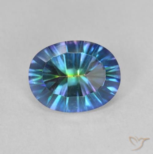 1.73ct Натуральный Многоцветный Мистический кварц, Овал, VVS-VS