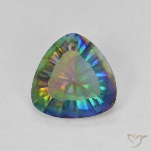 1.26ct Натуральный Многоцветный Мистический кварц, Триллион, VVS-VS