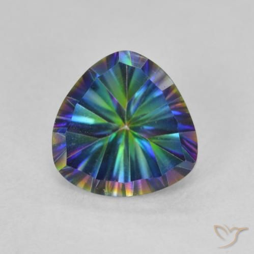1.59ct Натуральный Многоцветный Мистический кварц, Триллион, VVS-VS