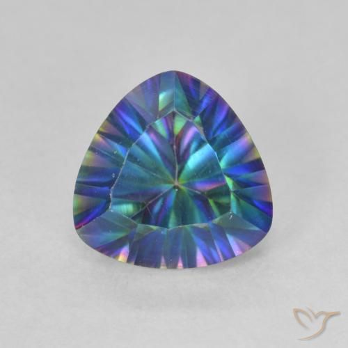 1.87ct Натуральный Многоцветный Мистический кварц, Триллион, VVS-VS