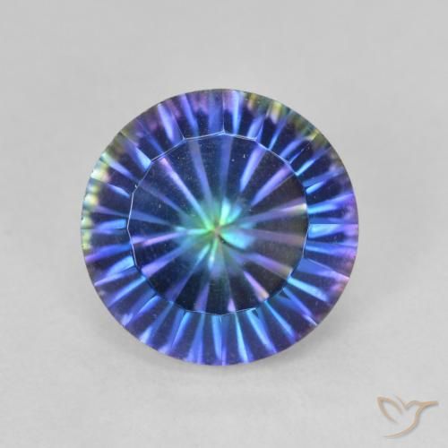 3.19ct Натуральный Многоцветный Мистический кварц, Круглый, VVS-VS