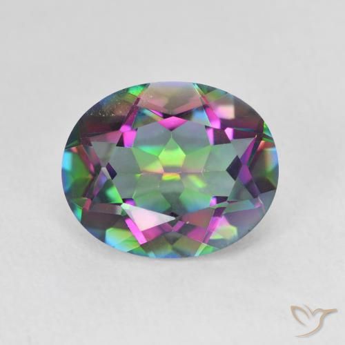 3.60ct Натуральный Многоцветный Мистический кварц, Овал, Чистота VVS
