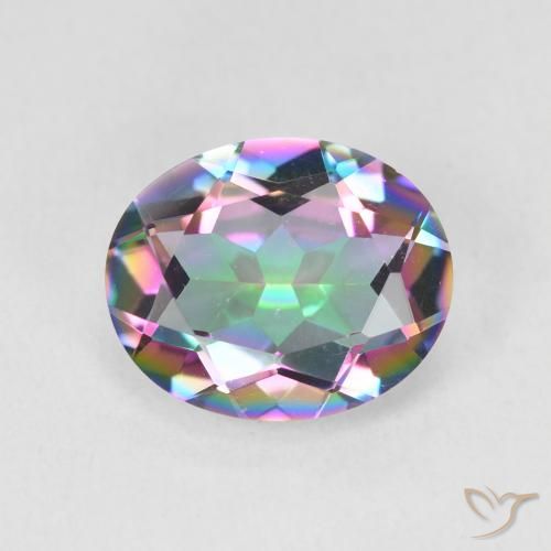 2.90ct Натуральный Многоцветный Мистический кварц, Овал, Чистота VVS
