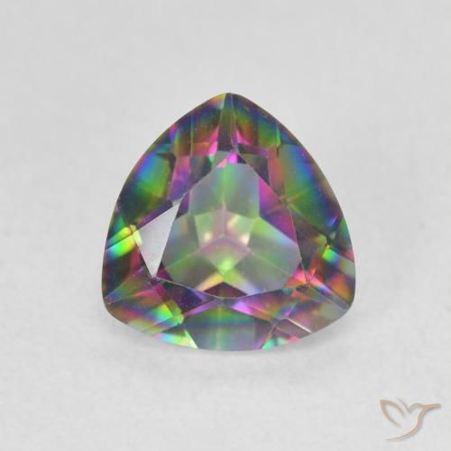 1.04ct Натуральный Многоцветный Мистический кварц, Триллион, Чистота VVS
