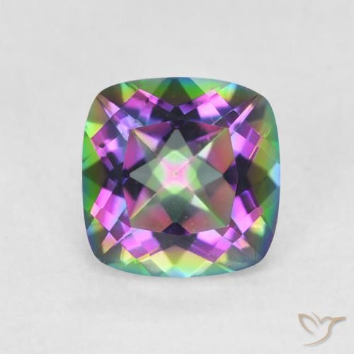 1.40ct Натуральный Многоцветный Мистический кварц, Подушка, Чистота VVS