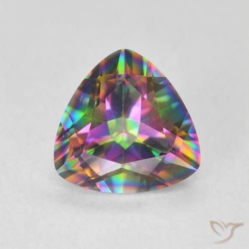 1.62ct Натуральный Многоцветный Мистический кварц, Триллион, Чистота VVS