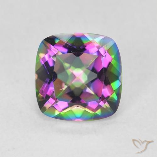 1.40ct Натуральный Многоцветный Мистический кварц, Подушка, Чистота VVS