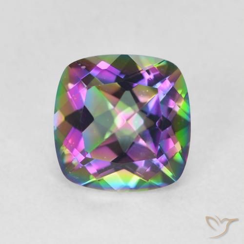 1.45ct Натуральный Многоцветный Мистический кварц, Подушка, Чистота VVS