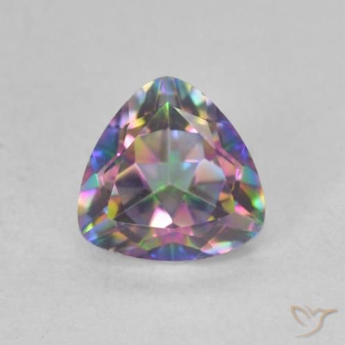 0.77ct Натуральный Многоцветный Мистический кварц, Триллион, VVS-VS