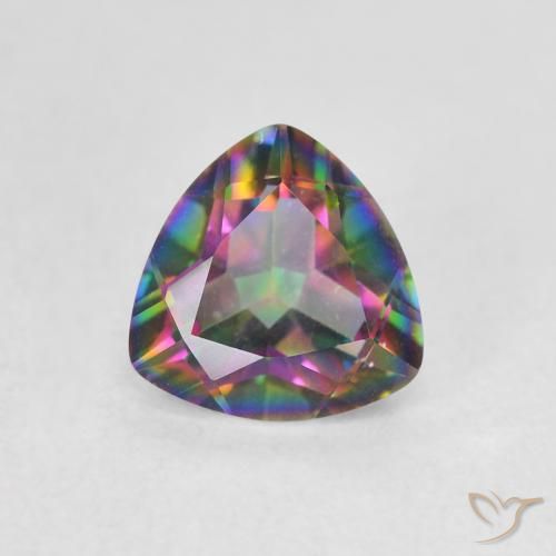 1.06ct Натуральный Многоцветный Мистический кварц, Триллион, Чистота VVS