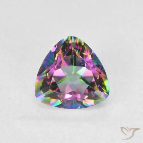 0.75ct Натуральный Многоцветный Мистический кварц, Триллион, Чистота VVS