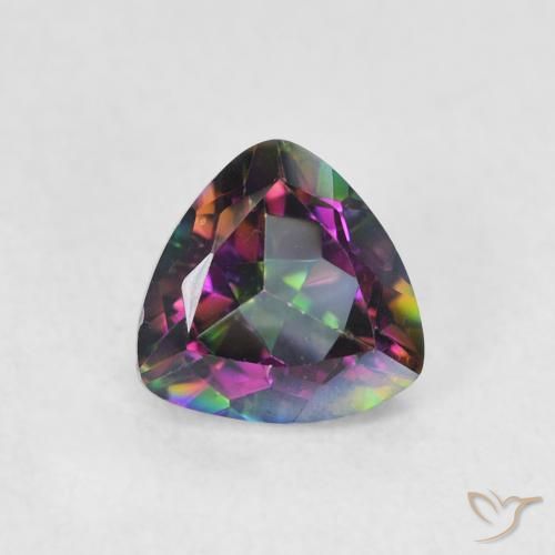 0.75ct Натуральный Многоцветный Мистический кварц, Триллион, Чистота VVS