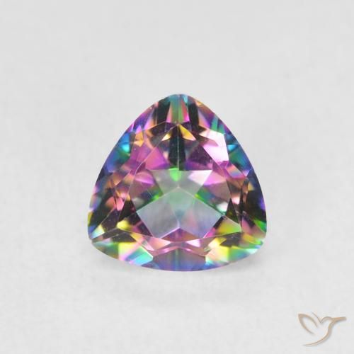0.77ct Натуральный Многоцветный Мистический кварц, Триллион, Чистота VVS
