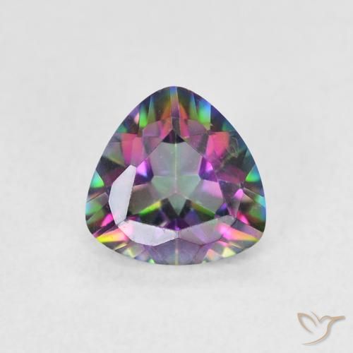 0.64ct Натуральный Многоцветный Мистический кварц, Триллион, Чистота VVS