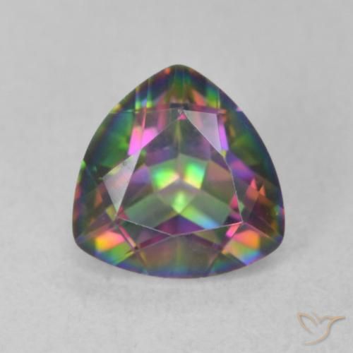 1.12ct Натуральный Многоцветный Мистический кварц, Триллион, Чистота VVS