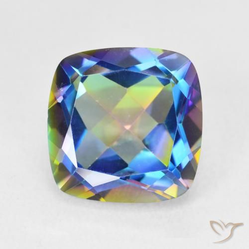 6.98ct Натуральный Многоцветный Мистический кварц, Подушка, Чистота VVS