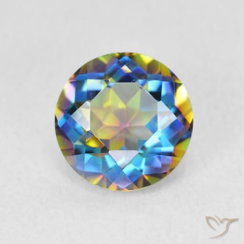 1.99ct Натуральный Многоцветный Мистический кварц, Круглый, VVS-VS