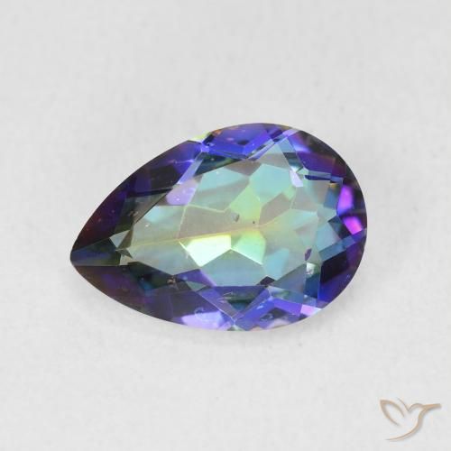 1.66ct Натуральный Многоцветный Мистический кварц, Форма груши, Чистота VS