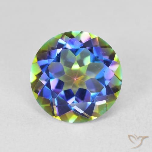 3.47ct Натуральный Многоцветный Мистический кварц, Круглый, Чистота VVS