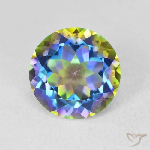 3.59ct Натуральный Многоцветный Мистический кварц, Круглый, Чистота VVS