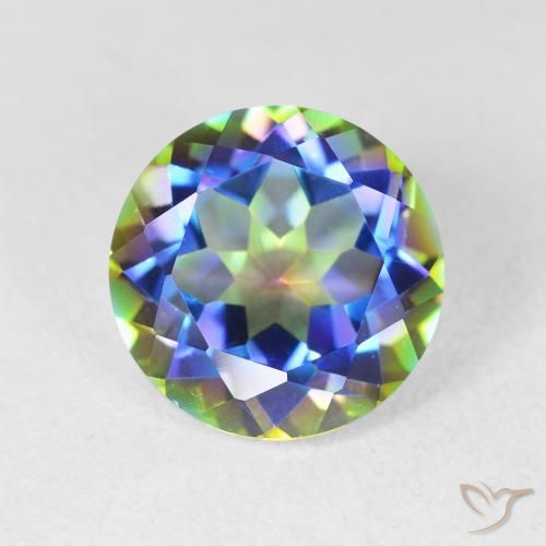 3.62ct Натуральный Многоцветный Мистический кварц, Круглый, Чистота VVS