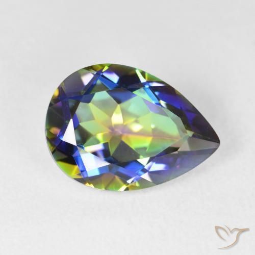 4.99 карата, натуральный Многоцветный Мистический кварц, Форма груши, Чистота VVS