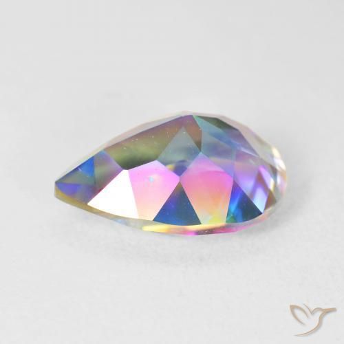 4.99 карата, натуральный Многоцветный Мистический кварц, Форма груши, Чистота VVS