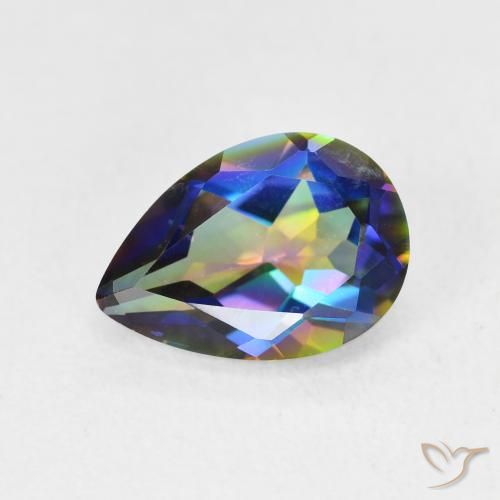 1.87ct Натуральный Многоцветный Мистический кварц, Форма груши, Чистота VVS
