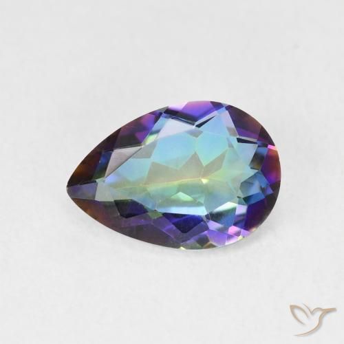 1.72ct Натуральный Многоцветный Мистический кварц, Форма груши, VVS-VS