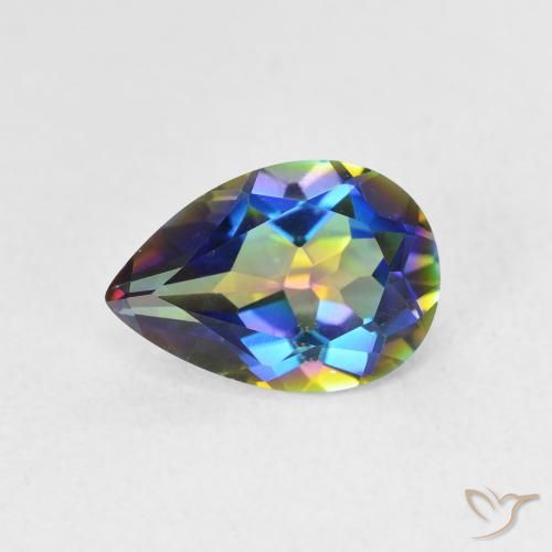 1.52ct Натуральный Многоцветный Мистический кварц, Форма груши, VVS-VS